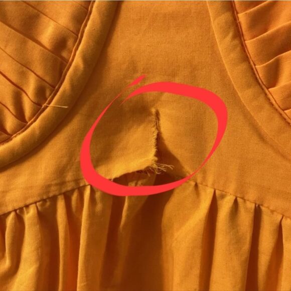 Farm Rio Orange Cotton Maxi Dress Sweetheart Neckline Bustier Flowy - Picture 13 of 16